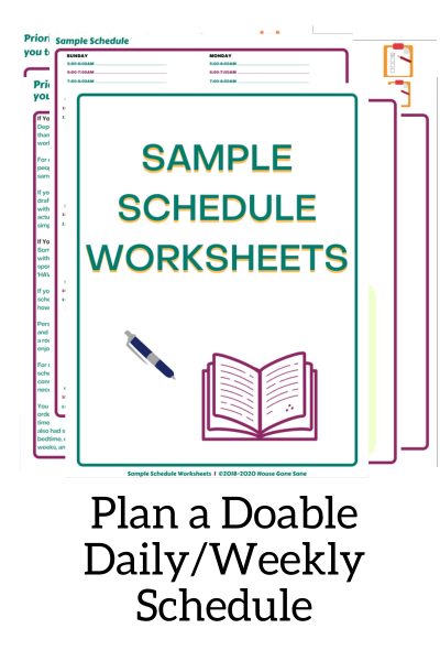 Free Planner Printable for Making a Daily & Weekly Schedule- Sample Schedule Worksheets